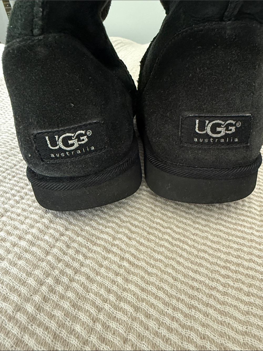 UGG Australia Classic Tall Suede Winter Boots Black - Picture 3 of 5